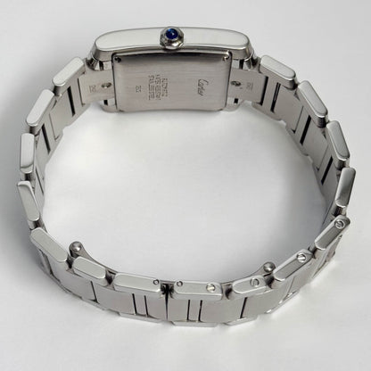 Cartier Tank Française Stainless Steel 28mm White Dial Watch Ref# W51002Q3 - Happy Jewelers Fine Jewelry Lifetime Warranty