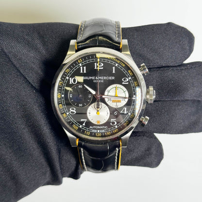 Baume & Mercier Capeland 44mm Black Dial Watch Ref# MOA10281/65798 - Happy Jewelers Fine Jewelry Lifetime Warranty
