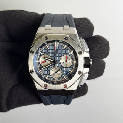 Audemars Piguet Royal Oak Offshore 43mm Blue Dial Watch Ref# 26420TI.OO.A027CA.01