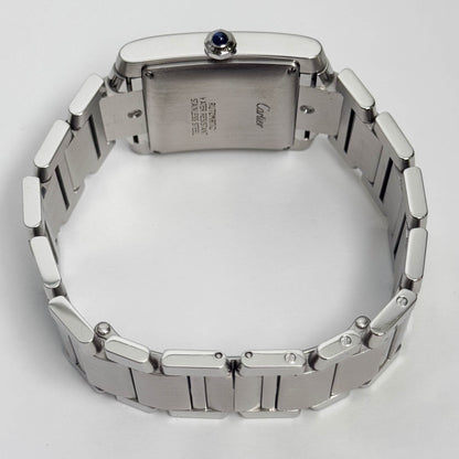Cartier Tank Française Stainless Steel 28mm White Dial Watch Ref# W51002Q3 - Happy Jewelers Fine Jewelry Lifetime Warranty
