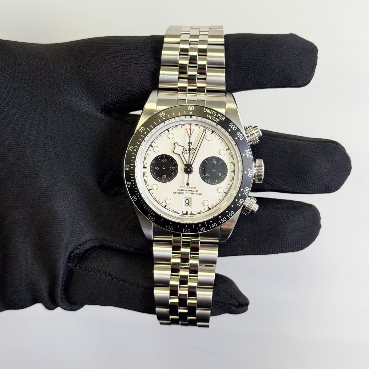 Tudor Black Bay Chrono 41mm White Dial Watch Ref# 79360N - Happy Jewelers Fine Jewelry Lifetime Warranty