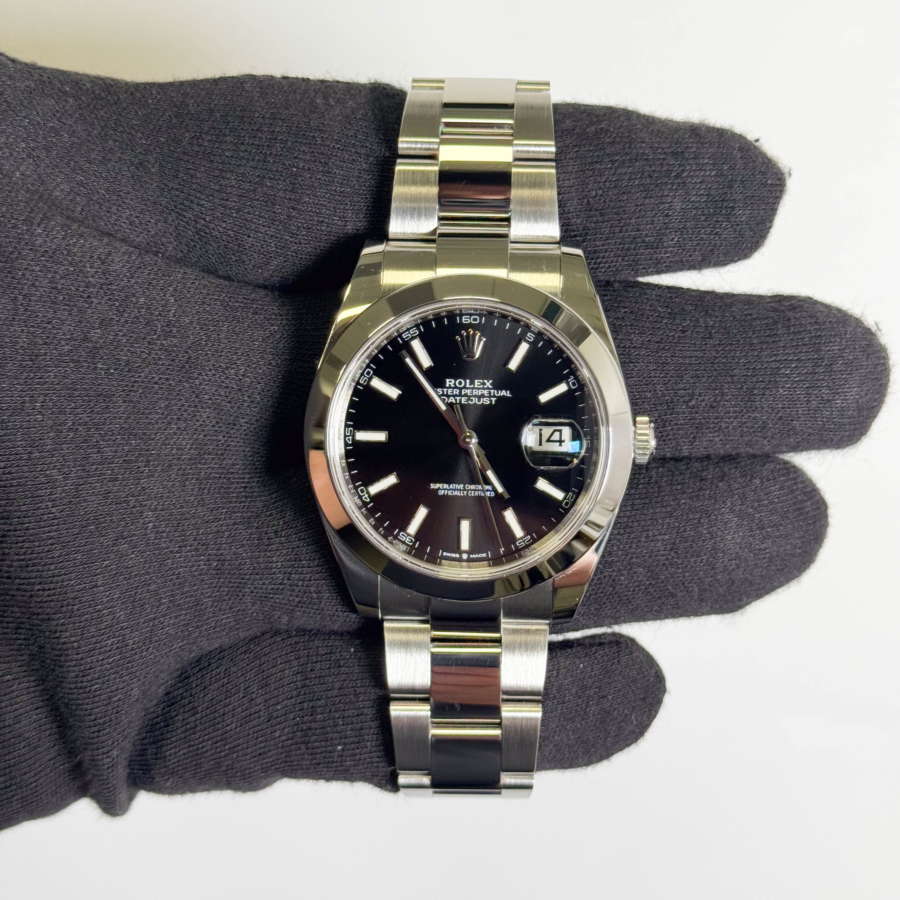 Rolex Datejust 41mm Black Dial Watch Ref# 126300