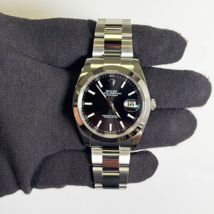 Rolex Datejust 41mm Black Dial Watch Ref# 126300