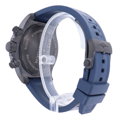 Breitling Super Avenger Night Mission 48mm DLC Coated Titanium Blue Chronograph Dial Watch Reference#  V13375101C1X1 - Happy Jewelers Fine Jewelry Lifetime Warranty