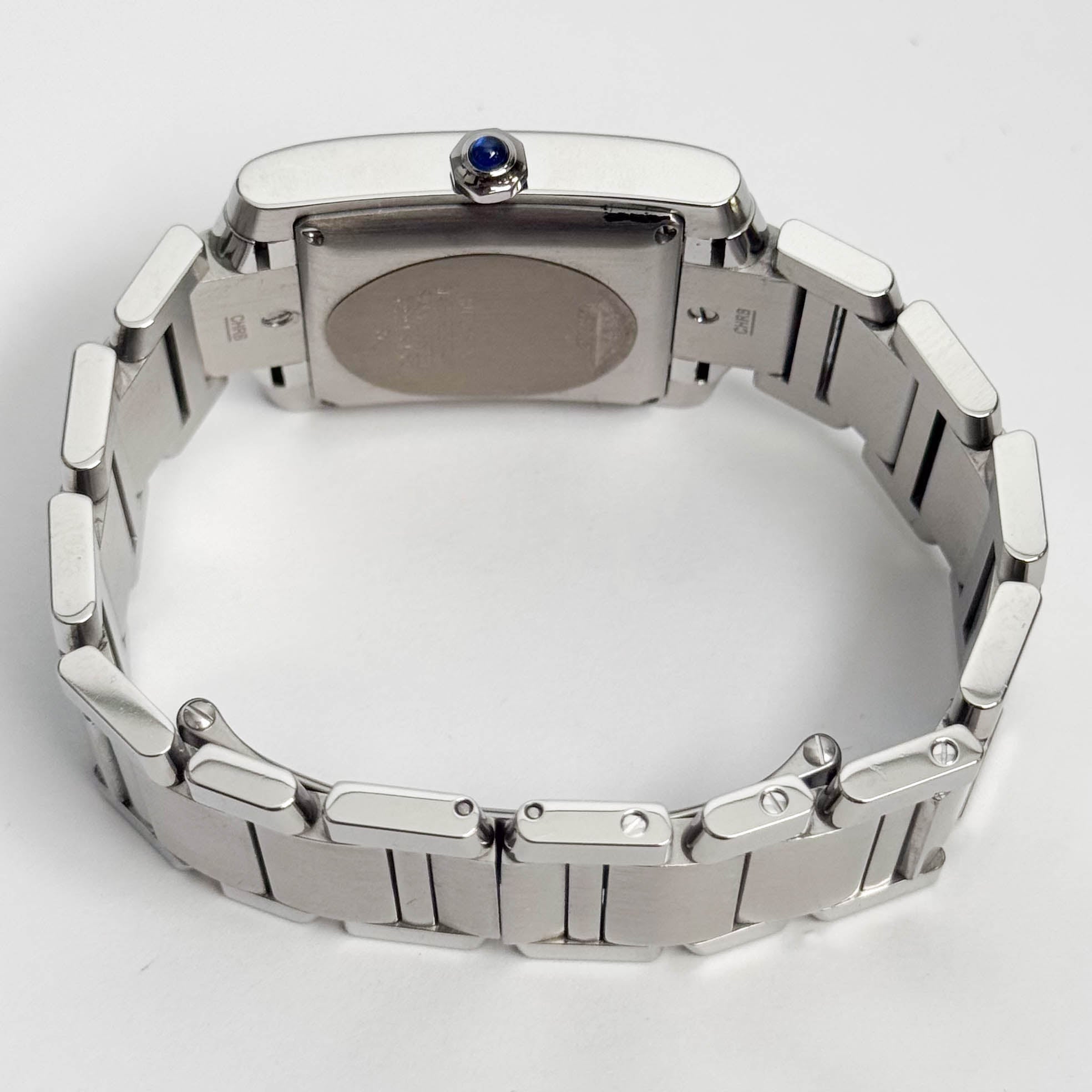 Cartier Tank Française Stainless Steel 28mm White Dial Watch Ref# W51002Q3 - Happy Jewelers Fine Jewelry Lifetime Warranty