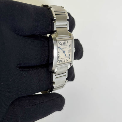 Cartier Tank 25mm White Dial Watch Ref# W51011Q3