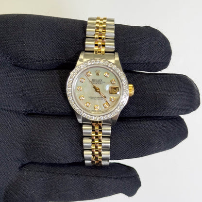 Rolex Datejust 26mm MOP Dial Watch Ref# 69173 - Happy Jewelers Fine Jewelry Lifetime Warranty