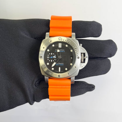 Panerai Luminor 42mm Black Dial Watch Ref# PAM00973
