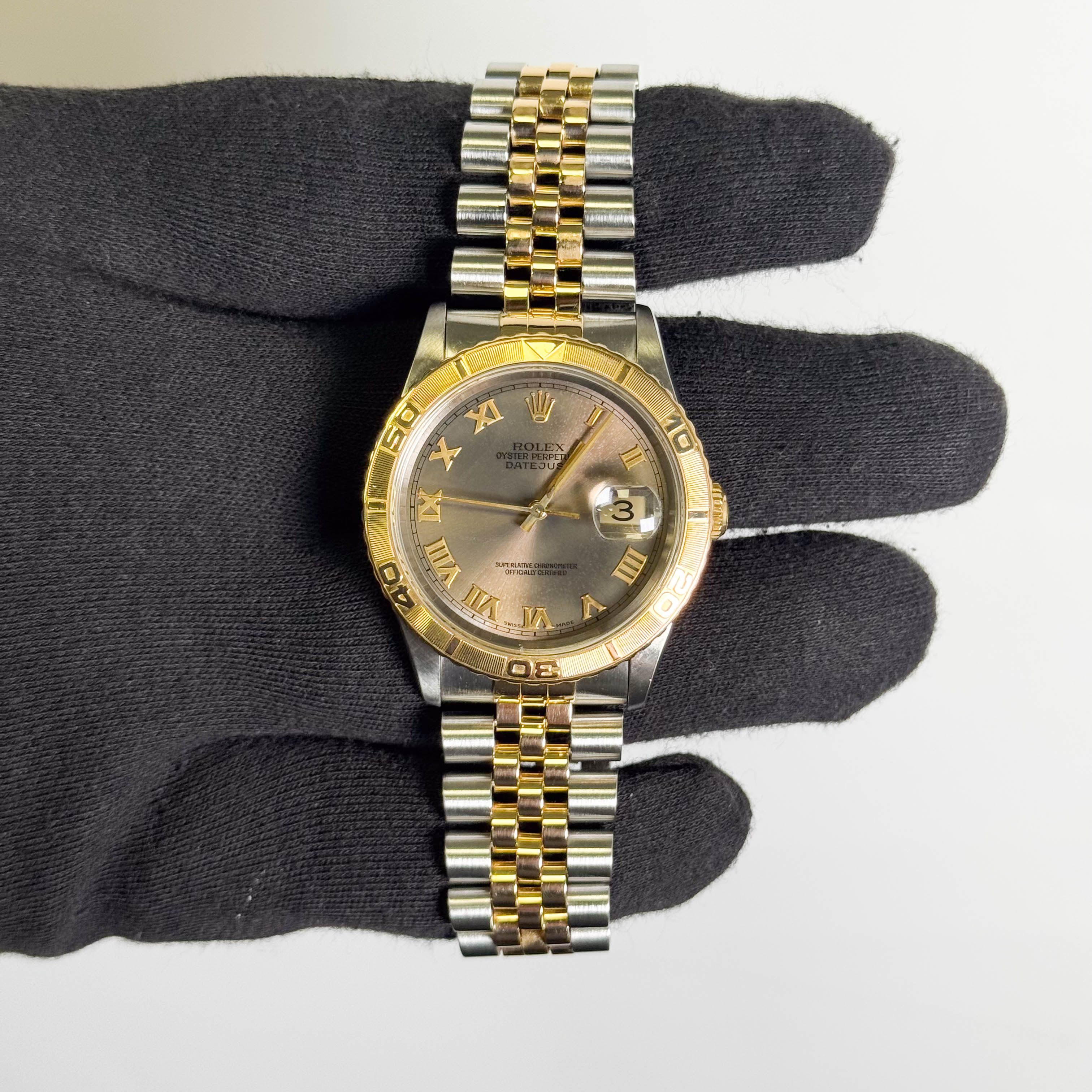 Rolex Datejust 36mm Rhodium Dial Watch Ref# 16263