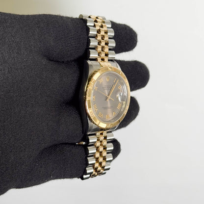 Rolex Datejust 36mm Rhodium Dial Watch Ref# 16263