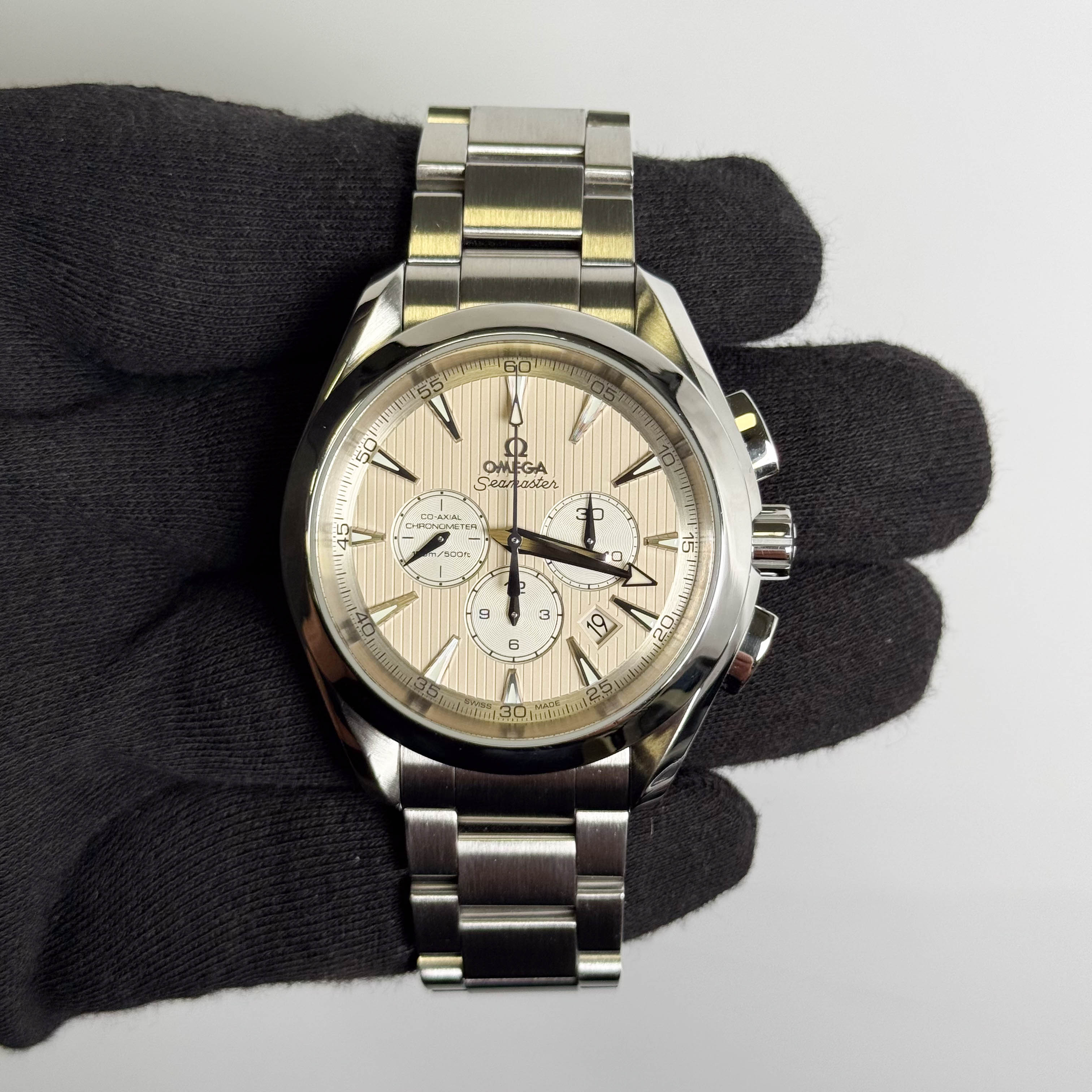 Omega Seamaster Aqua Terra 44mm Ivory Dial Watch Ref: 231.10.44.50.09.001