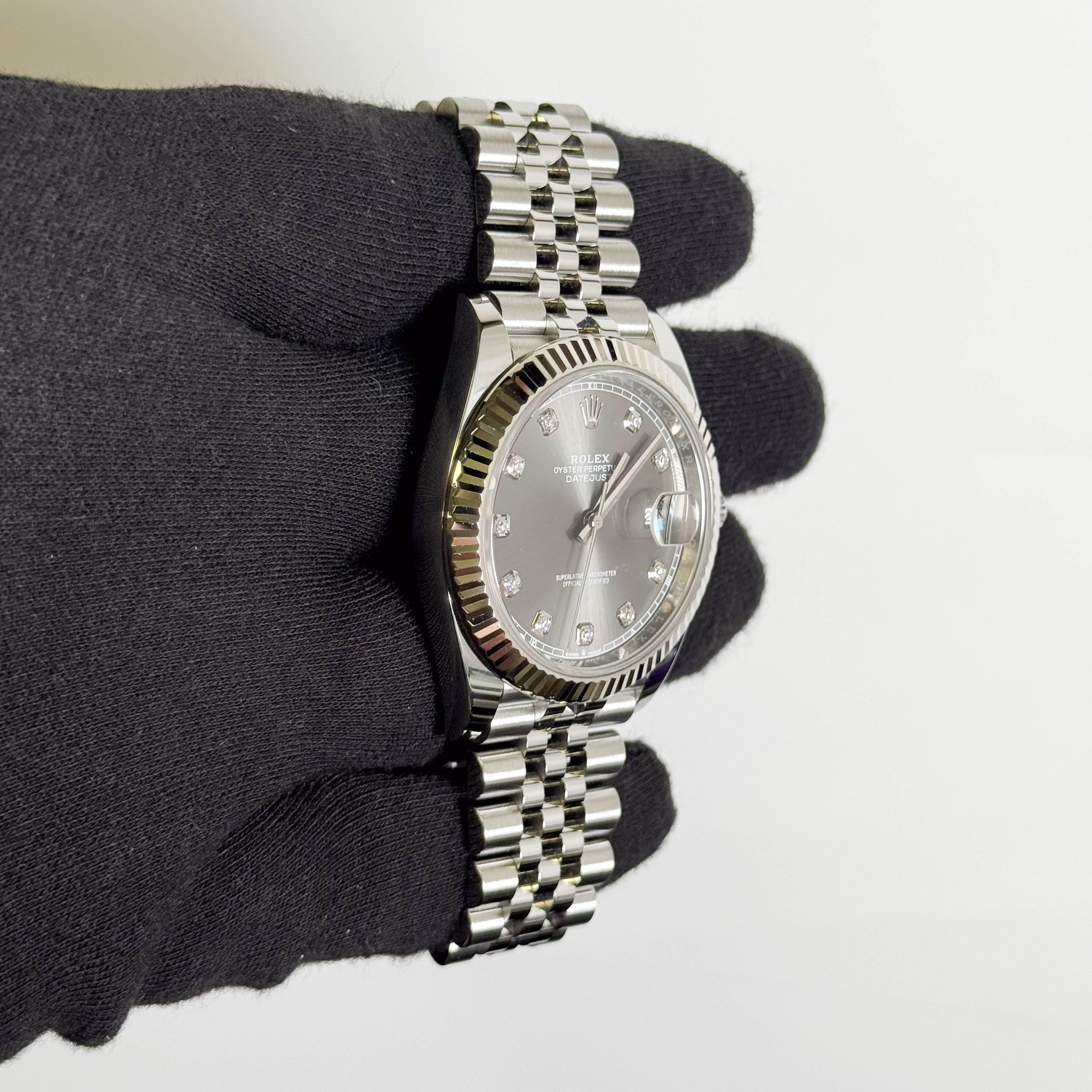 Rolex Datejust 41mm Rhodium Dial Watch Ref# 126334