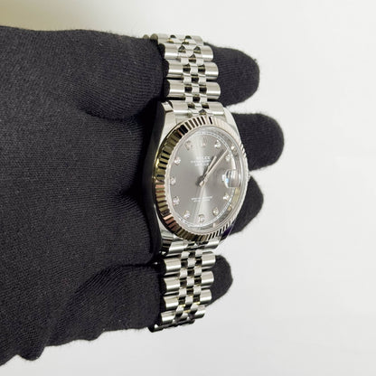 Rolex Datejust 41mm Rhodium Dial Watch Ref# 126334
