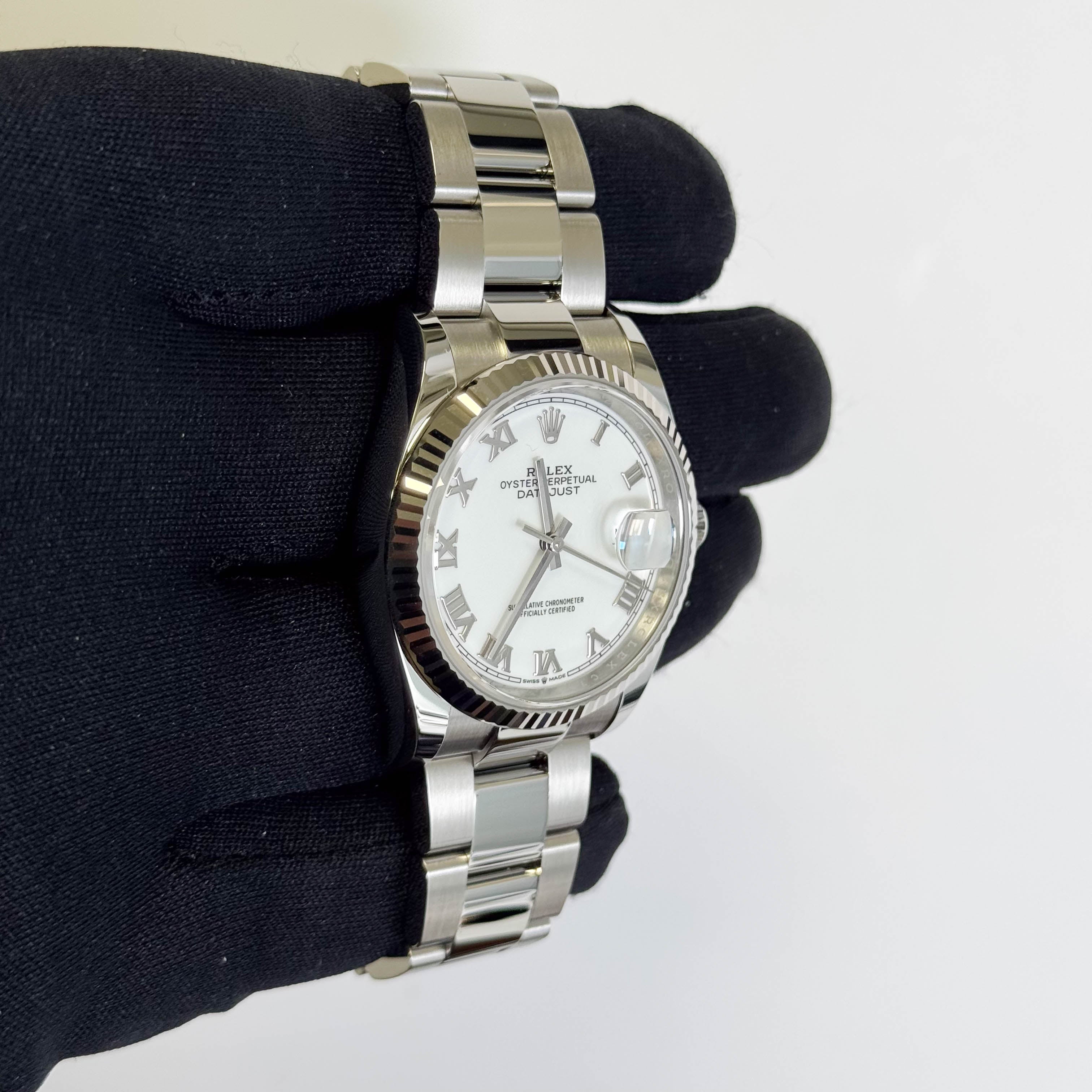 Rolex Datejust 36mm White Dial Watch Ref# 126234 - Happy Jewelers Fine Jewelry Lifetime Warranty