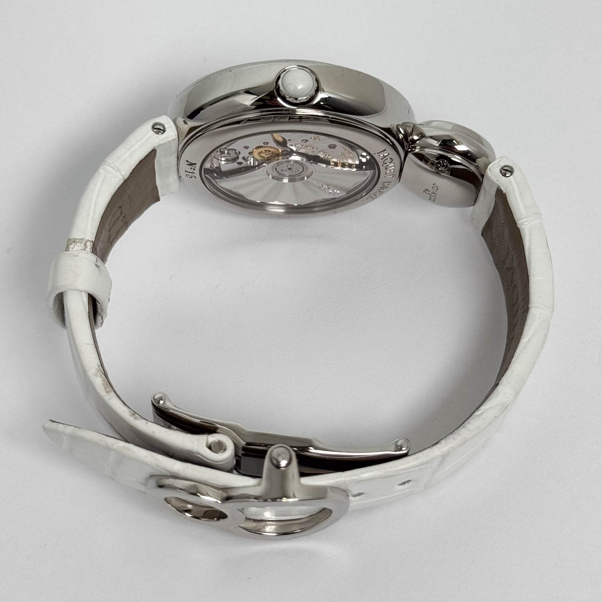 Jaquet Droz Elegance Paris Lady 8 Cloverleaf 35mm White/BlueDial Watch Ref# J014500242