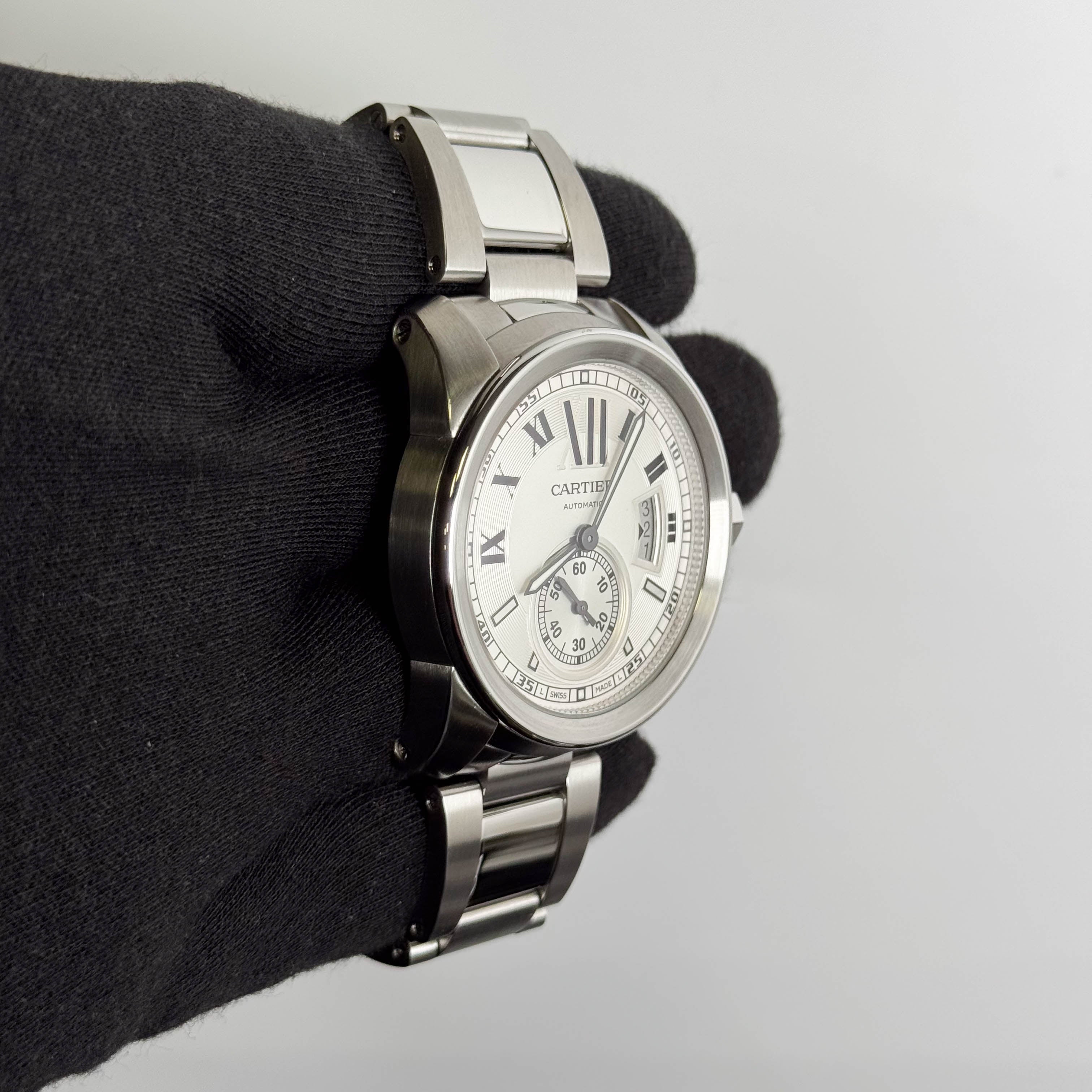 Cartier Calibre De 42mm Silver Dial Watch Ref# W7100015