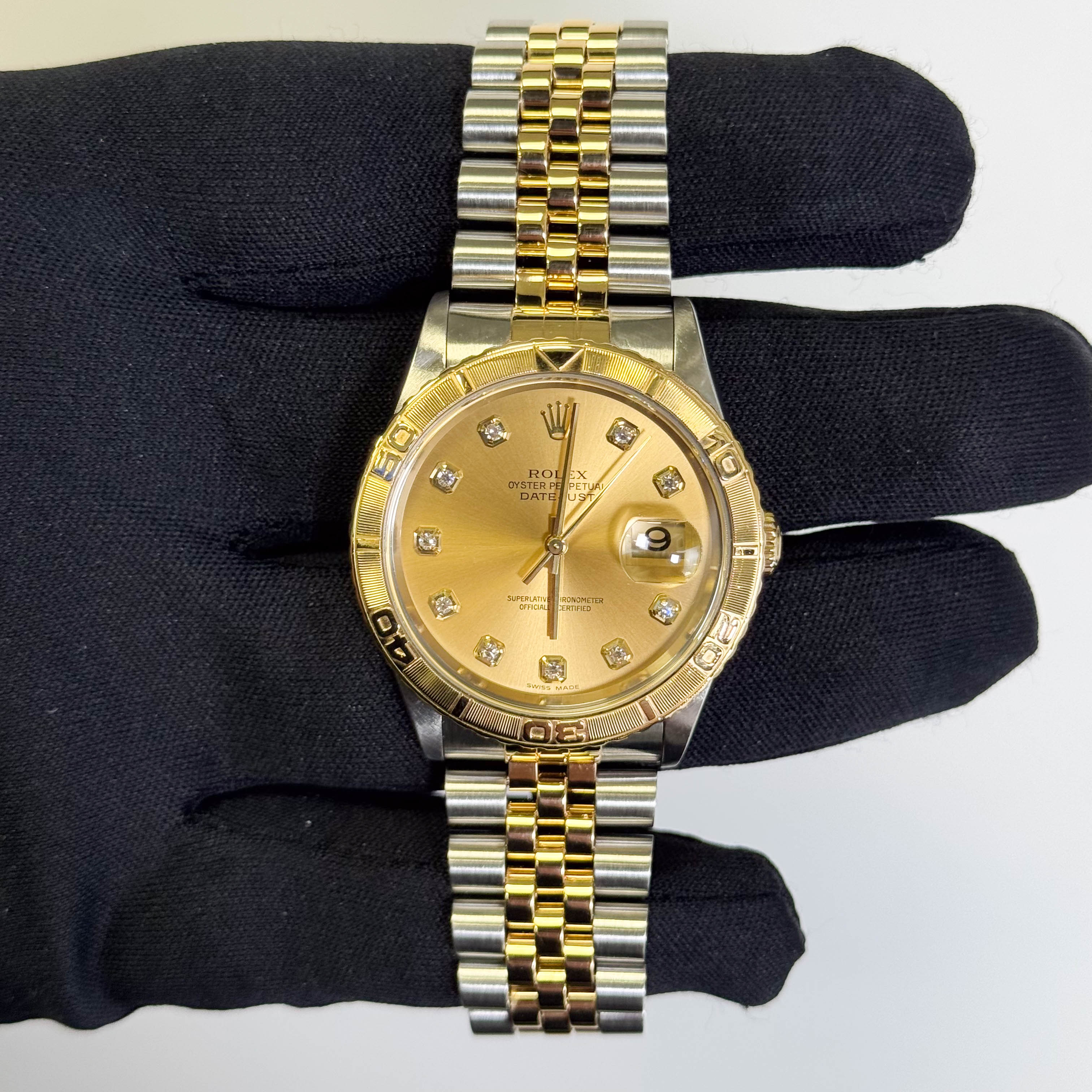 Rolex Datejust 36mm Champagne Dial Watch Ref# 16263 - Happy Jewelers Fine Jewelry Lifetime Warranty
