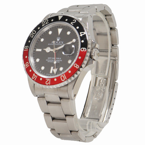 Rolex Men's GMT Master II Stainless Steel 40mm Black Dot Dial Watch Reference# 16710 - Happy Jewelers Fine Jewelry Lifetime Warranty