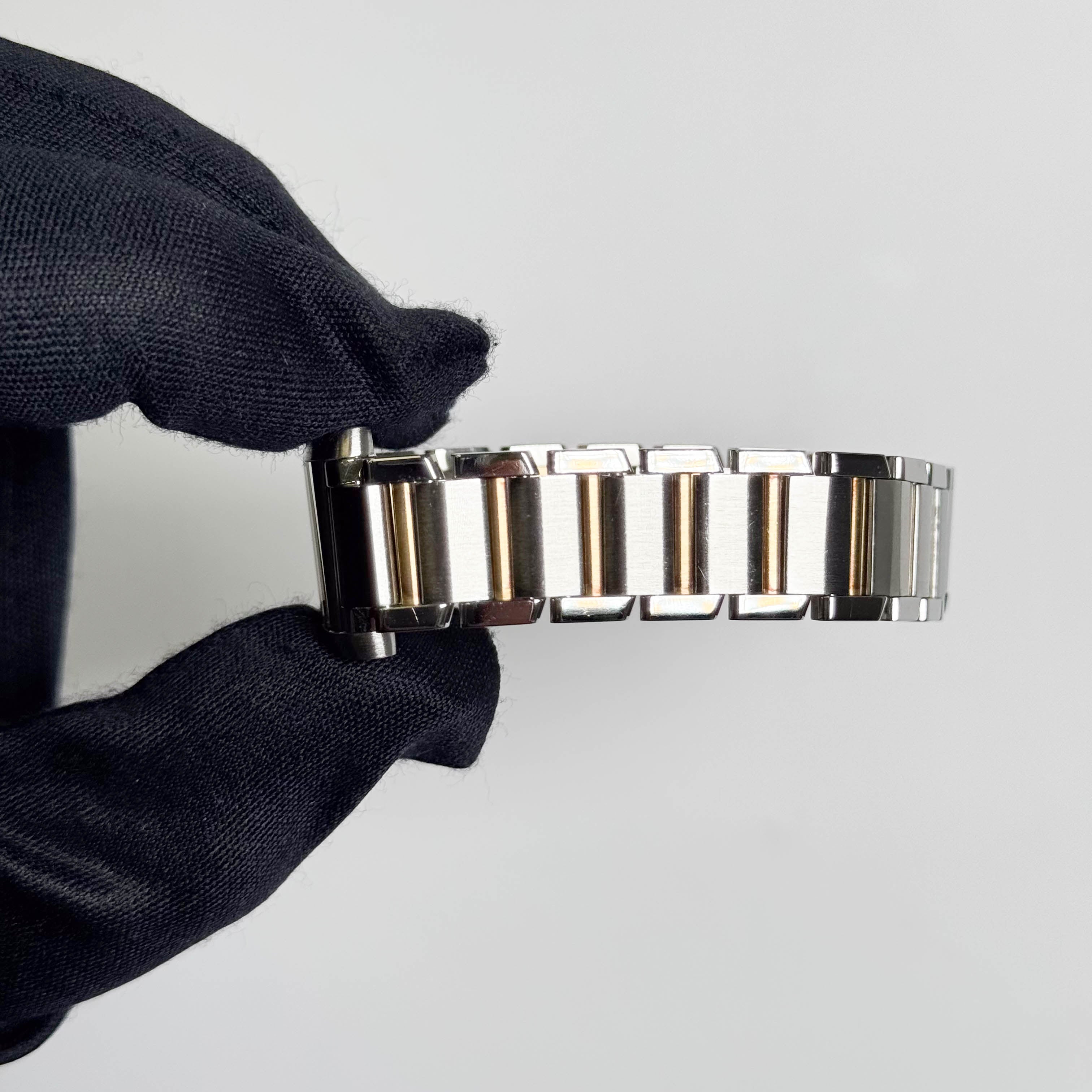 Cartier Tank Two-Tone Yellow Gold & Steel 25x20mm White Dial Watch Ref# W51007Q4 - Happy Jewelers Fine Jewelry Lifetime Warranty