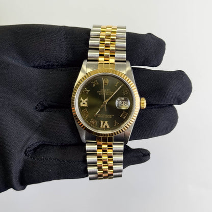 Rolex Datejust 36mm Champagne Dial Watch Ref# 16013