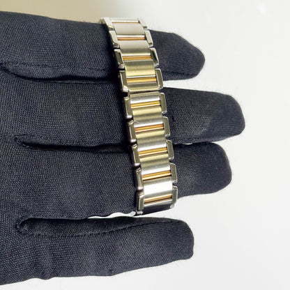 Cartier Tank Two-Tone Yellow Gold & Steel 25x20mm White Dial Watch Ref# W51007Q4 - Happy Jewelers Fine Jewelry Lifetime Warranty