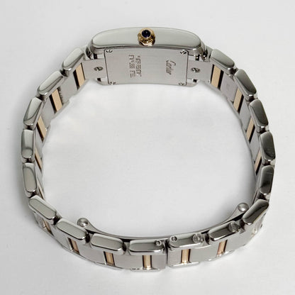 Cartier Tank Two-Tone Yellow Gold & Steel 25x20mm White Dial Watch Ref# W51007Q4 - Happy Jewelers Fine Jewelry Lifetime Warranty