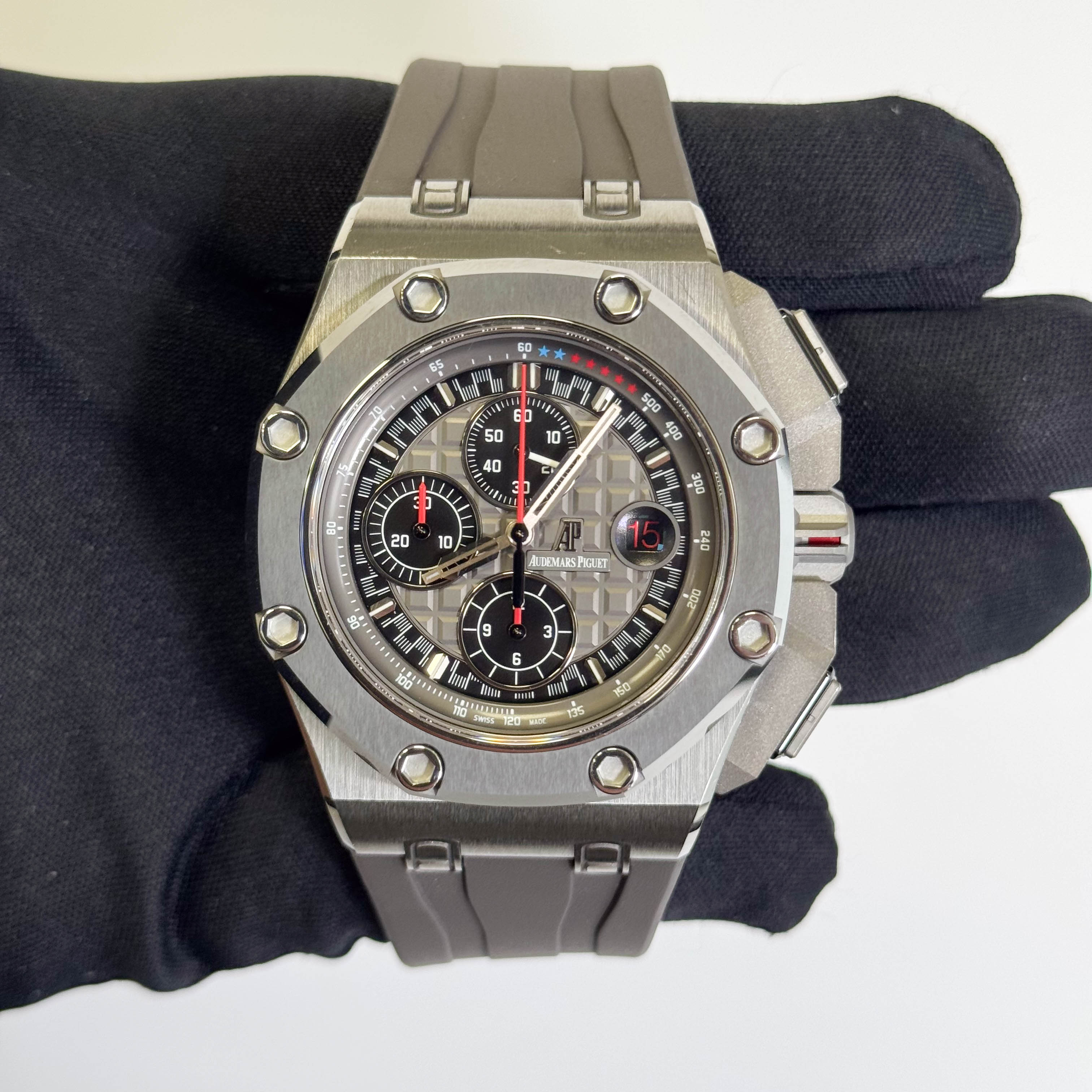 Audemars Piguet Royal Oak 44mm Grey Dial Watch Ref# 26568IM.OO.A004CA.01 - Happy Jewelers Fine Jewelry Lifetime Warranty