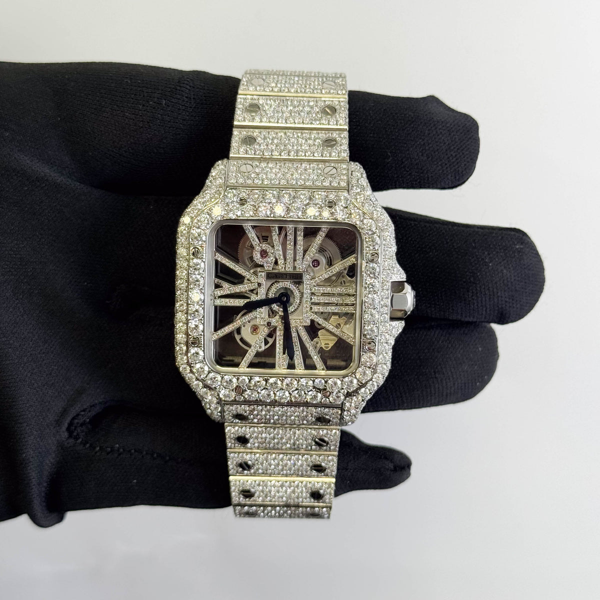 Cartier Santos 40mm Skeleton Dial Watch Ref# WHSA0015