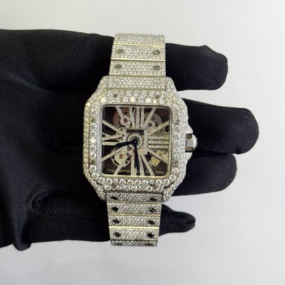 Cartier Santos 40mm Skeleton Dial Watch Ref# WHSA0015