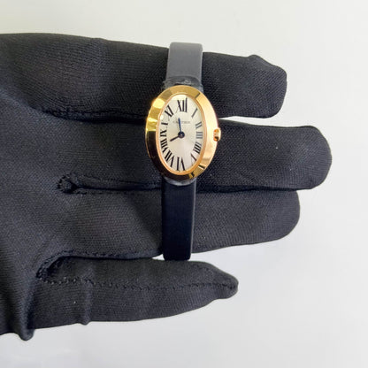 Cartier Baignoire 20.63mm x 25.30mm Silver Dial Watch Ref# W8000017