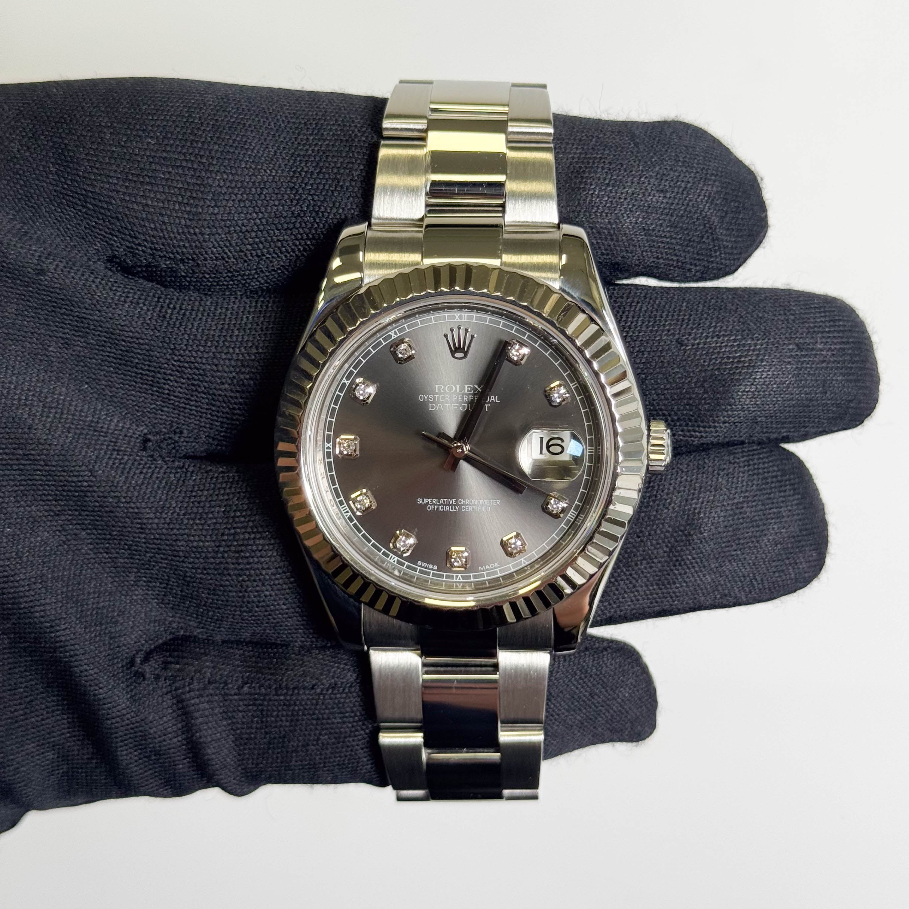 Rolex Datejust 41mm Rhodium Dial Watch Ref# 116334 - Happy Jewelers Fine Jewelry Lifetime Warranty