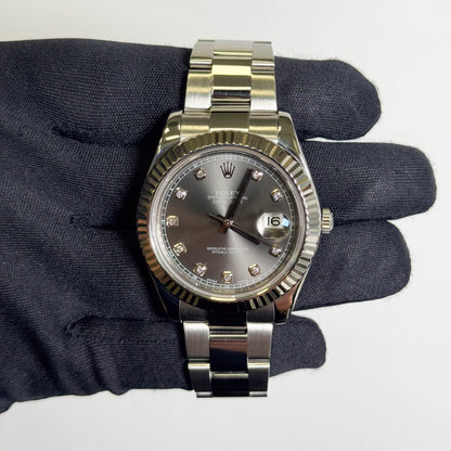 Rolex Datejust 41mm Rhodium Dial Watch Ref# 116334 - Happy Jewelers Fine Jewelry Lifetime Warranty
