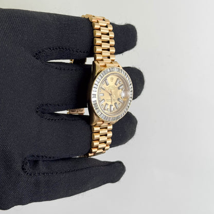 Rolex Datejust 26mm Custom Champagne Dial Watch Ref# 69178 - Happy Jewelers Fine Jewelry Lifetime Warranty