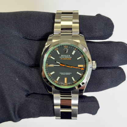 Rolex Milgauss 40mm Black Dial Watch Ref# 116400GV - Happy Jewelers Fine Jewelry Lifetime Warranty