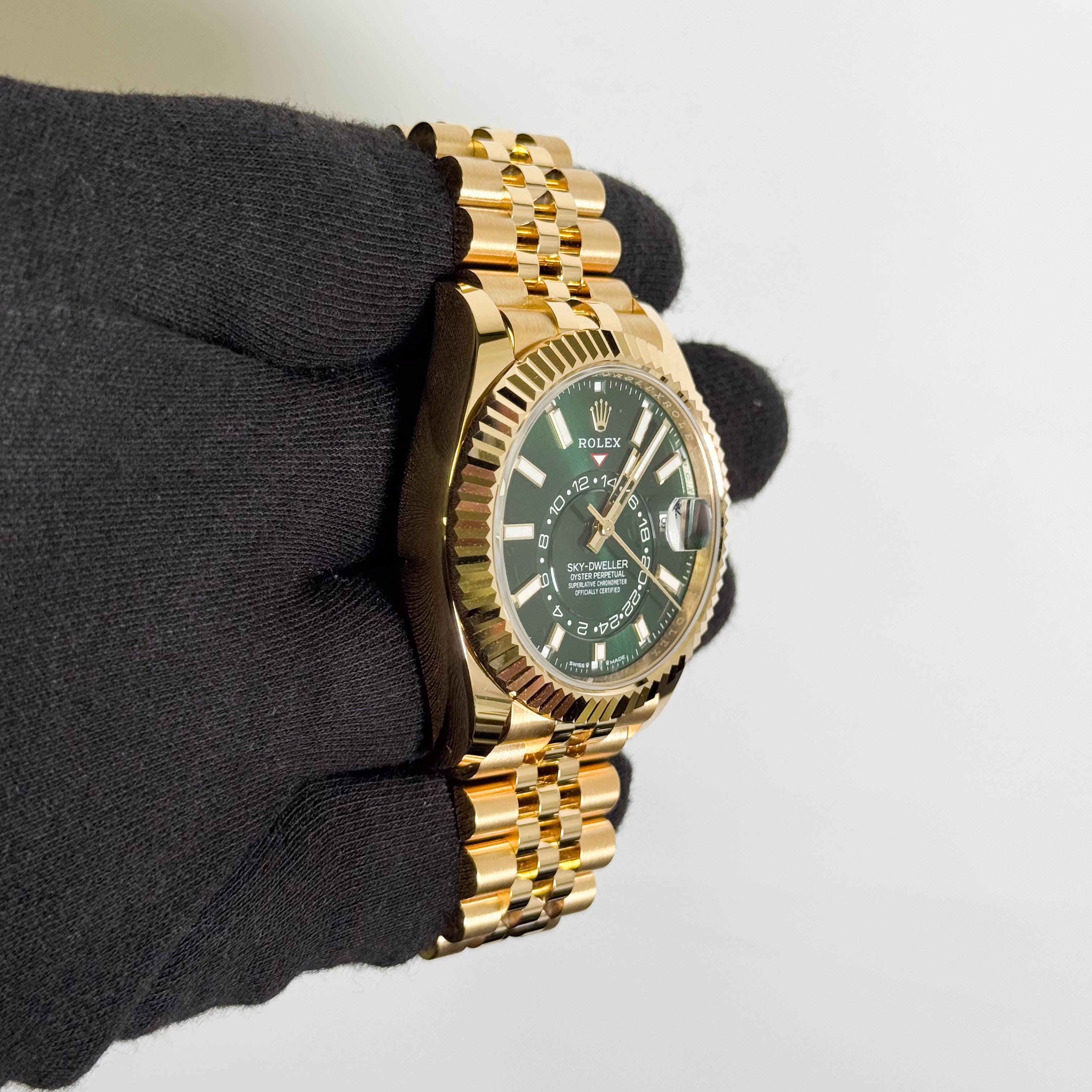 Rolex Sky-Dweller 42mm Green Dial Watch Ref# 336938