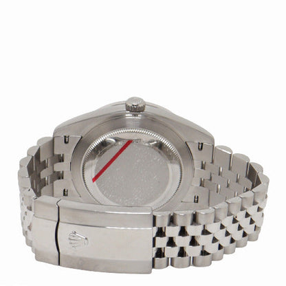 Rolex Mens Datejust Stainless Steel 41mm Custom Diamond Baguette Silver Dial Watch Reference# 126300 - Happy Jewelers Fine Jewelry Lifetime Warranty