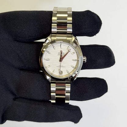 Omega Seamaster Aqua Terra 34mm Silver Dial Watch Ref# 220.10.34.20.02.002 - Happy Jewelers Fine Jewelry Lifetime Warranty