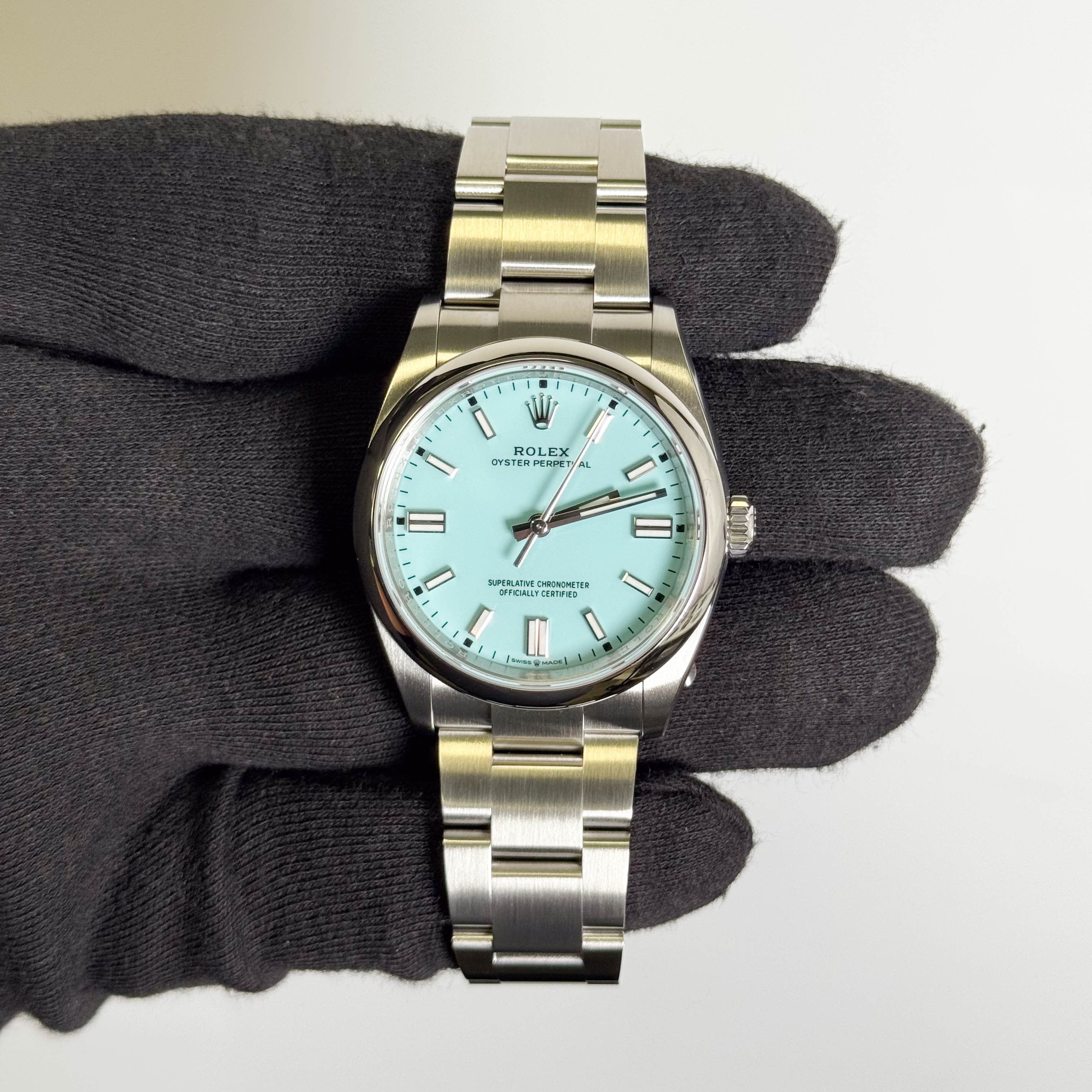 Rolex Oyster Perpetual 36mm Turqoise Dial Watch Ref# 126000