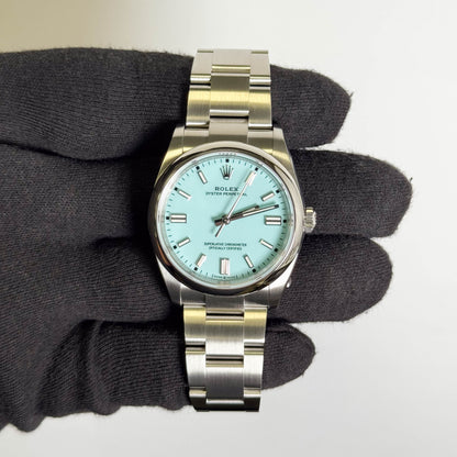 Rolex Oyster Perpetual 36mm Turqoise Dial Watch Ref# 126000