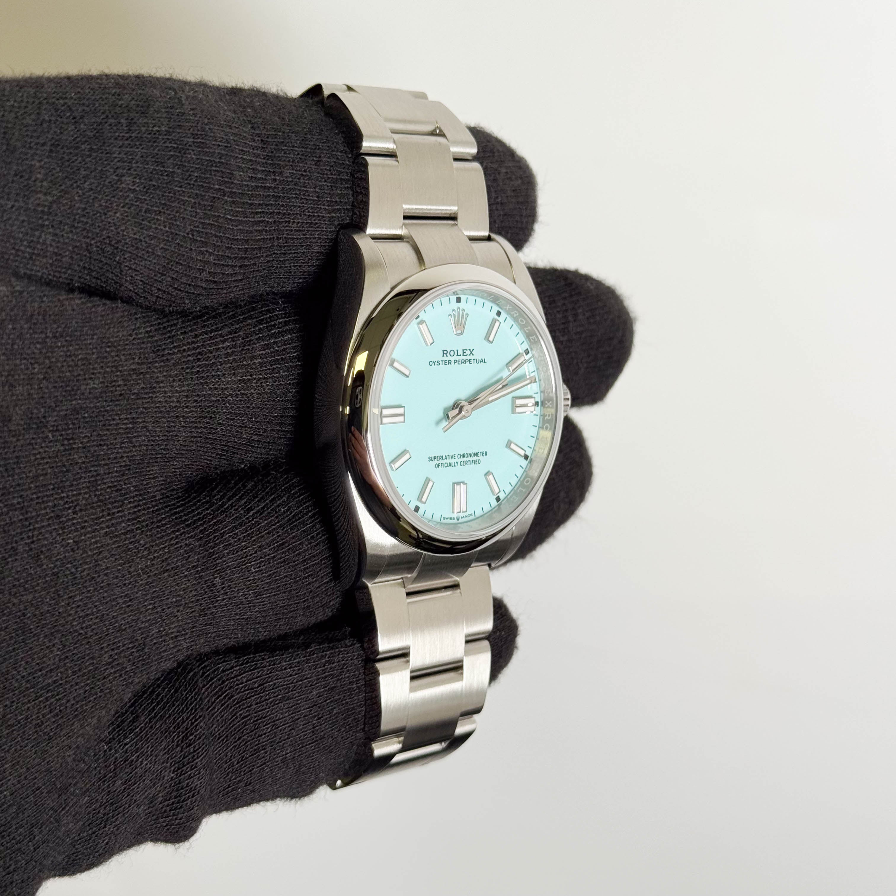 Rolex Oyster Perpetual 36mm Turqoise Dial Watch Ref# 126000