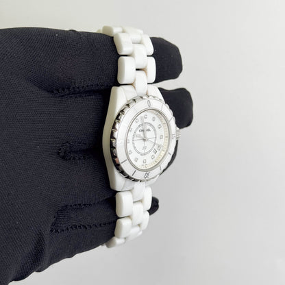 Chanel J12 33mm White Dial Watch Ref# H1628 - Happy Jewelers Fine Jewelry Lifetime Warranty
