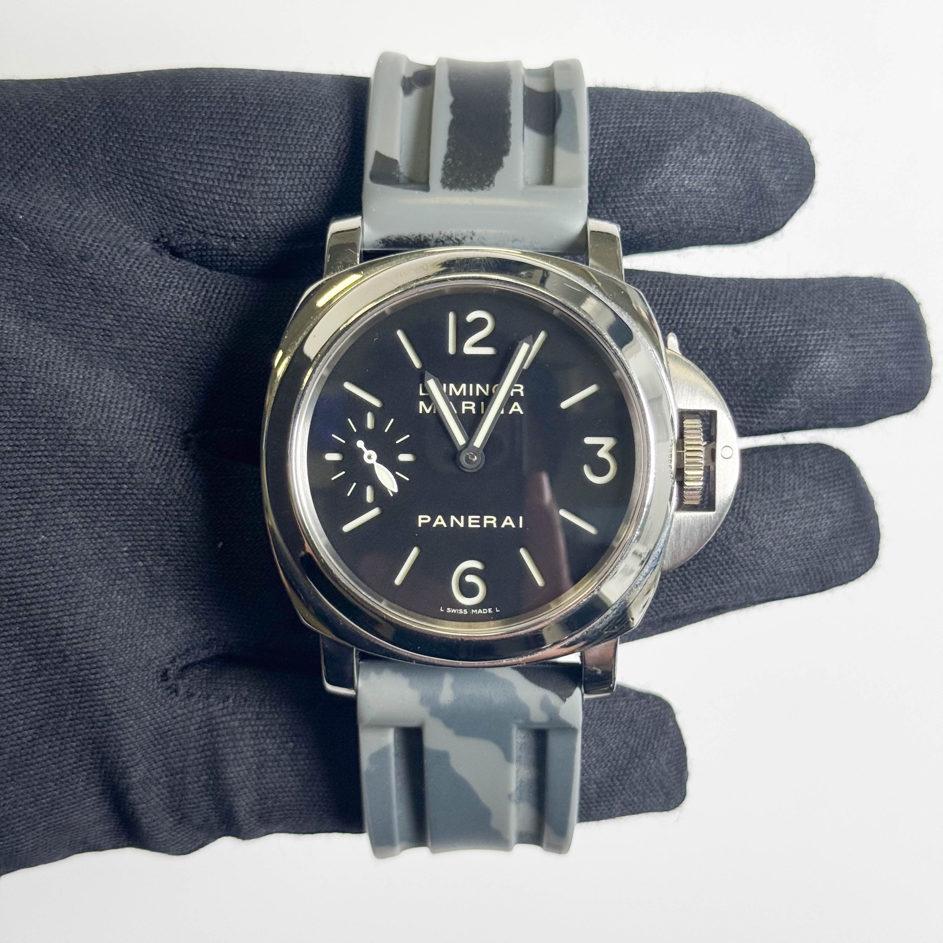 Panerai Luminor 44mm Black Dial Watch Ref# PAM00111 - Happy Jewelers Fine Jewelry Lifetime Warranty