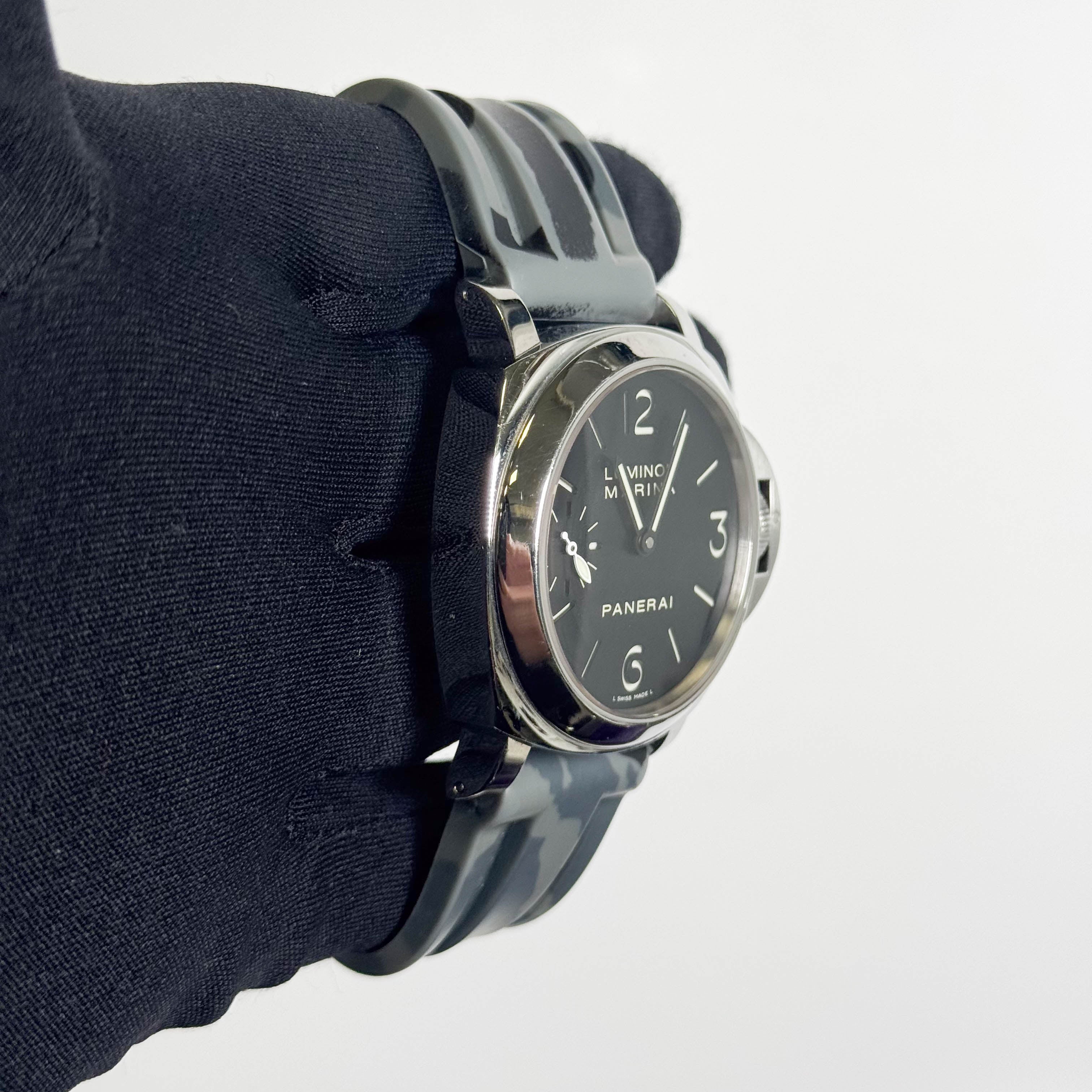 Panerai Luminor 44mm Black Dial Watch Ref# PAM00111 - Happy Jewelers Fine Jewelry Lifetime Warranty