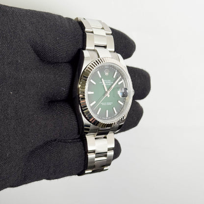 Rolex Datejust 41mm Ombre Green Dial Watch Ref# 126334