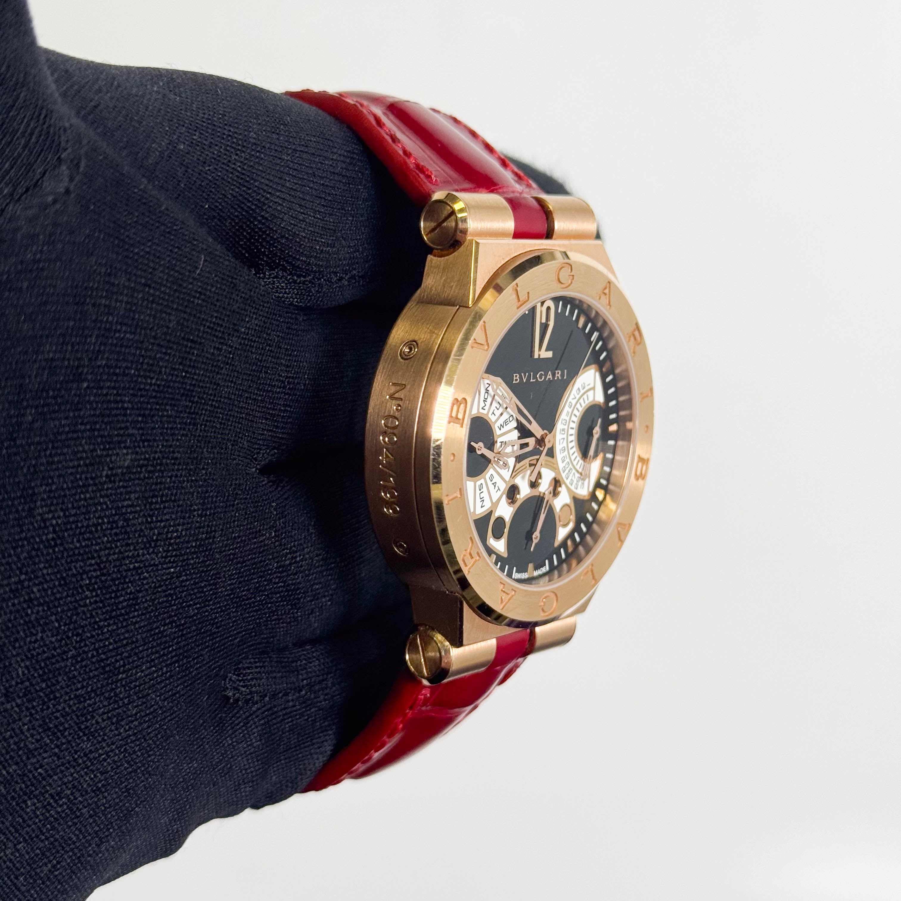 Bvlgari Diagono 42mm Black Dial Watch Ref# 102026 - Happy Jewelers Fine Jewelry Lifetime Warranty