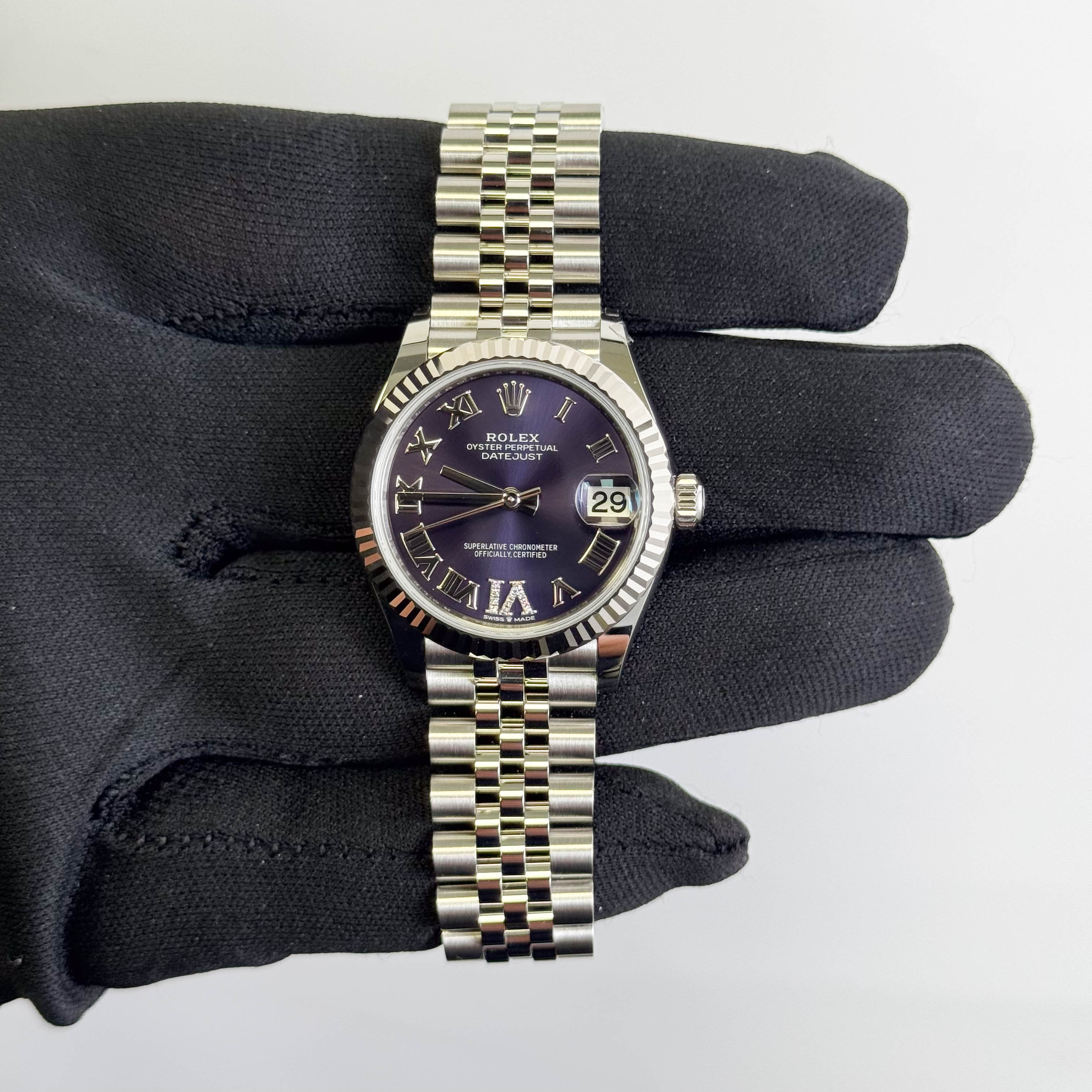 Rolex Datejust 31mm Aubergine Dial Watch Ref# 278274 – Happy Jewelers