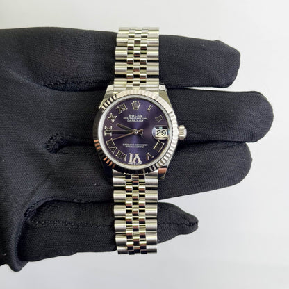 Rolex Datejust 31mm Aubergine Dial Watch Ref# 278274