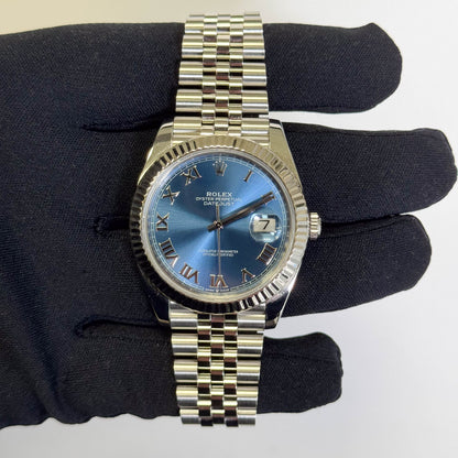 Rolex Datejust 41mm Blue Dial Watch Ref# 126334 - Happy Jewelers Fine Jewelry Lifetime Warranty