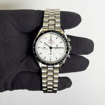 Omega Speedmaster 42mm White Dial Watch Ref# 310.30.42.50.04.001