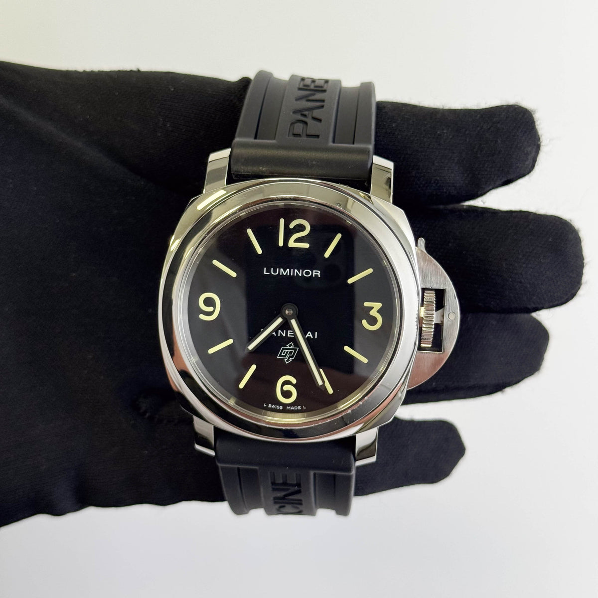 Panerai Luminor 44mm Black Dial Watch Ref# PAM01000 - Happy Jewelers Fine Jewelry Lifetime Warranty
